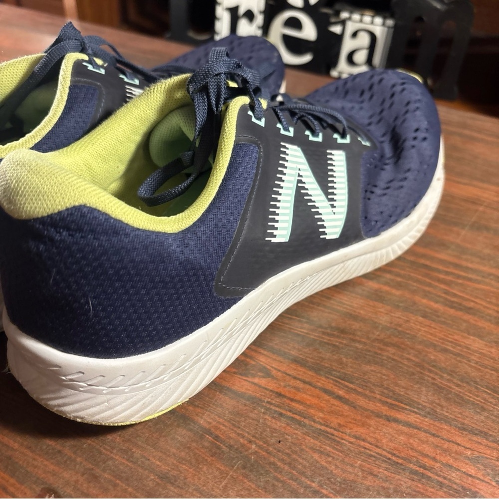 New Balance Men's Athletic Shoes in Navy and Lime - Picture 7 of 11